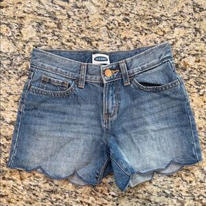 Old Navy Women's Scalloped Hem Blue Jean Shorts size 10